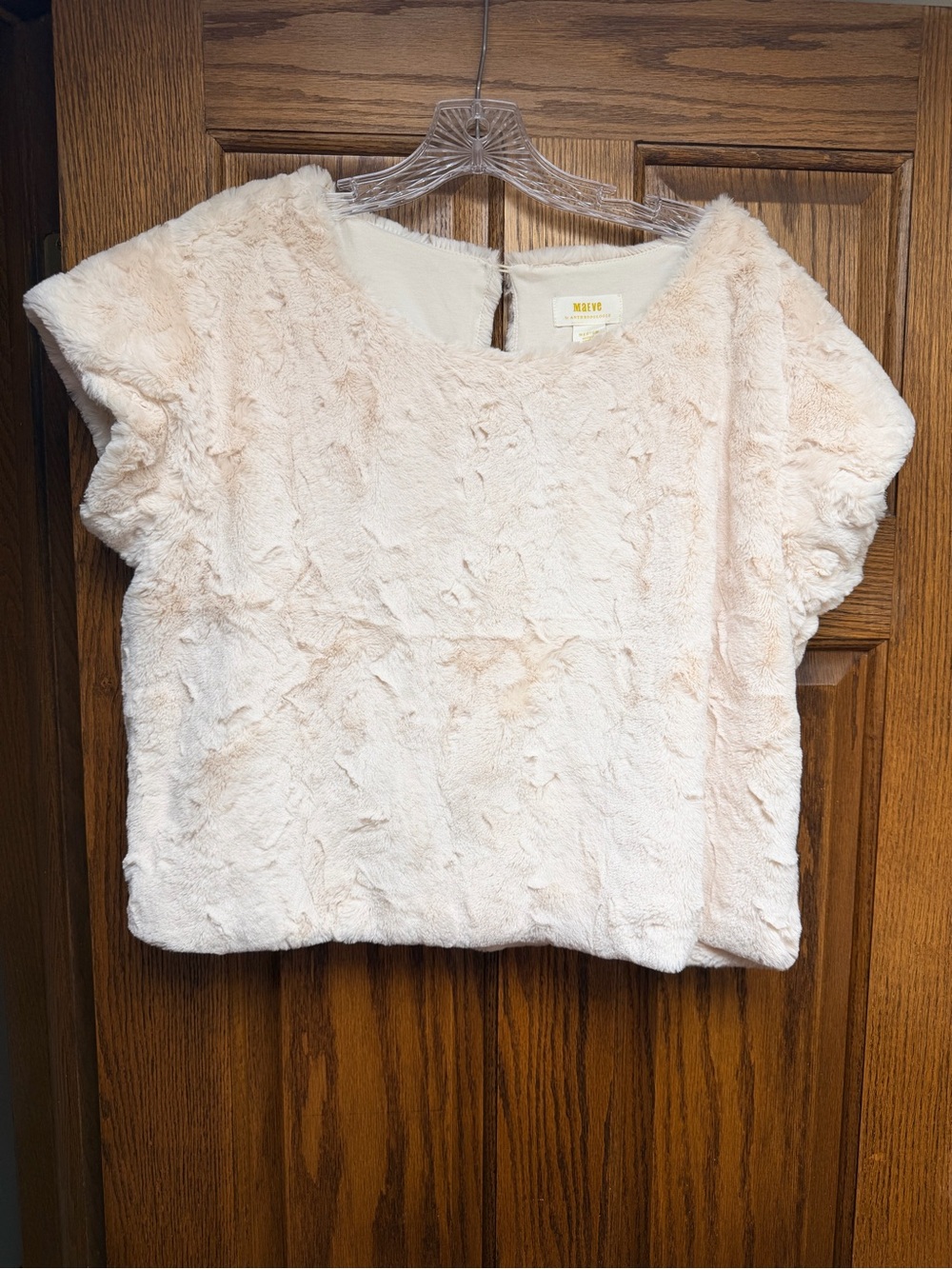 Anthropologie Maeve Faux-Fur Top